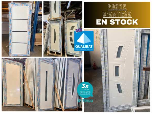 Porte d'entrée pvc/alu en stock sur colombes