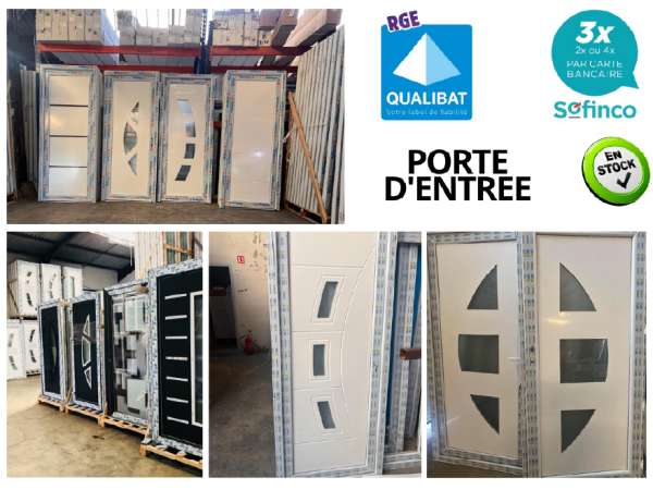 Porte d'entrée pvc/alu en stock sur cosne-cours-su