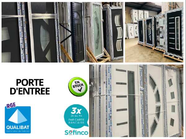 Porte d'entrée pvc/alu en stock sur Échirollesport