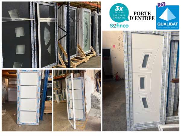 Porte d'entrée pvc/alu en stock sur hauts de bienn