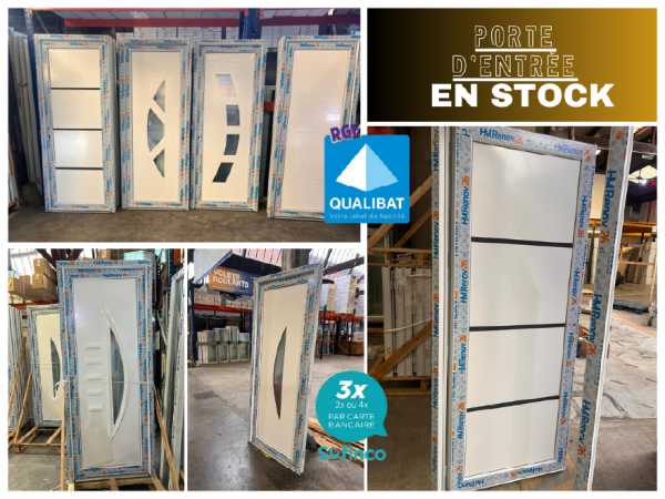 Porte d'entrée pvc/alu en stock sur ivry-sur-seine