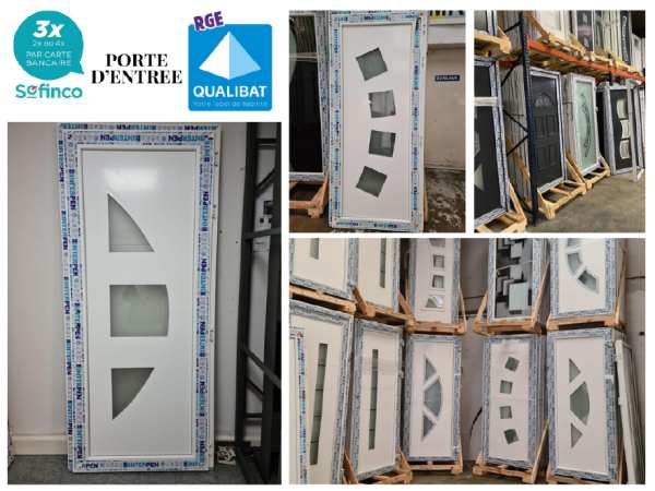 Porte d'entrée pvc/alu en stock sur lannemezan