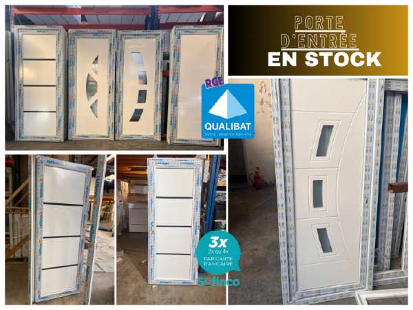 Porte d'entrée pvc/alu en stock sur lavelanet