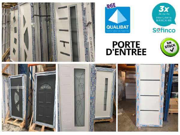 Porte d'entrée pvc/alu en stock sur malemort