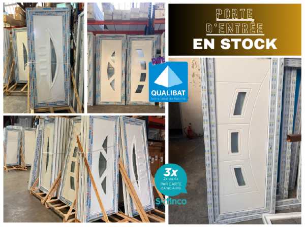 Porte d'entrée pvc/alu en stock sur mehun-sur-yèvr