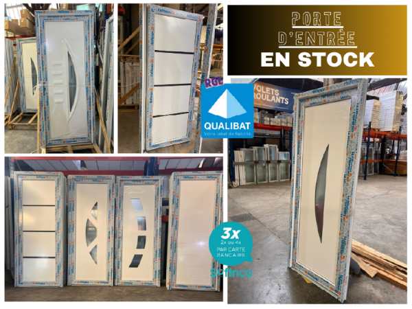 Porte d'entrée pvc/alu en stock sur nevers