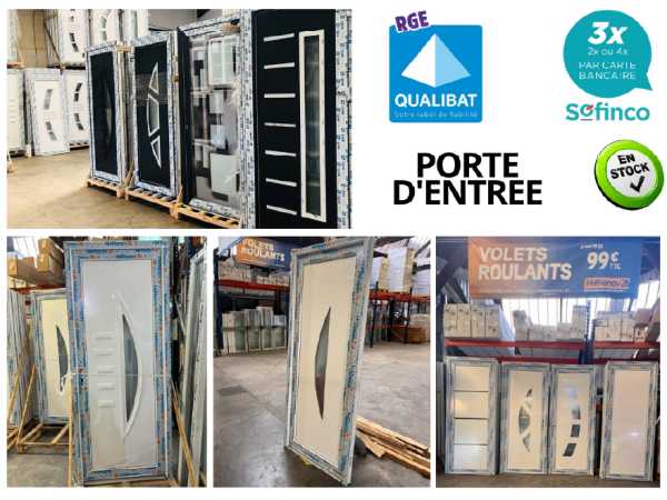 Vente Porte d'entrée pvc/alu en stock sur paris 18e arro