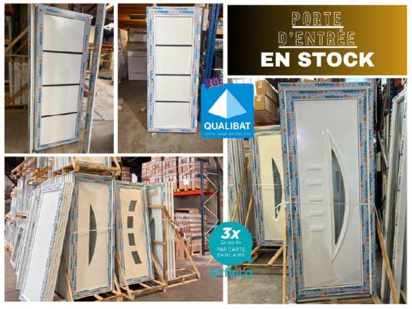 Porte d'entrée pvc/alu en stock sur paris 19e arro