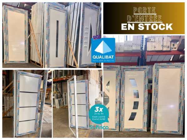 Porte d'entrée pvc/alu en stock sur pontault-comba