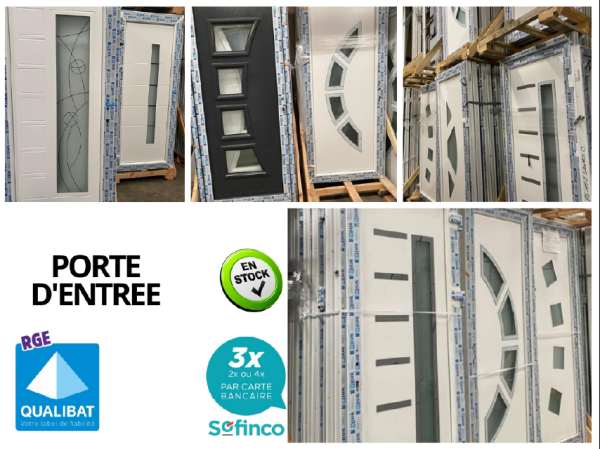 Porte d'entrée pvc/alu en stock sur riom