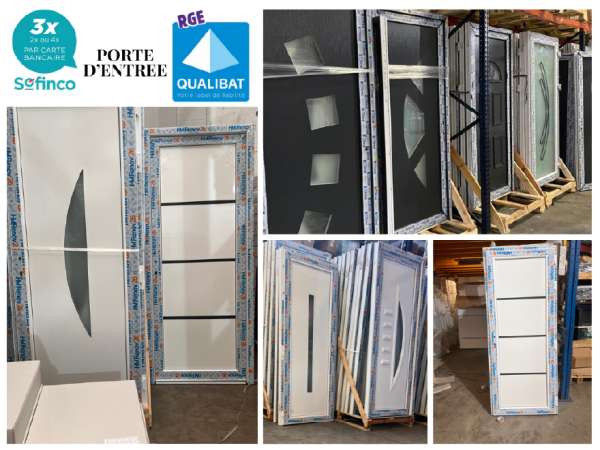 Porte d'entrée pvc/alu en stock sur saint-flour