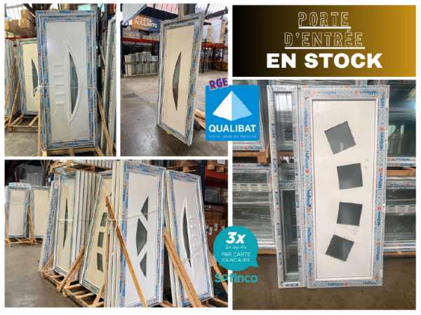 Porte d'entrée pvc/alu en stock sur ussel