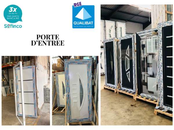 Porte d'entrée pvc/alu en stock sur varennes-vauze