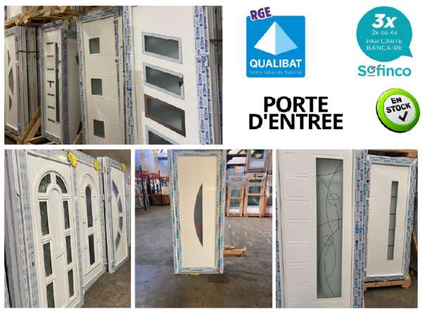 Porte d'entrée pvc/alu en stock sur yzeure