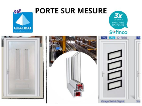 Porte d'entrée sur mesure disponible sur fleurance