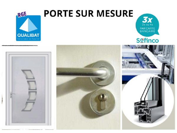 Porte d'entrée sur mesure pvc  sur figeac