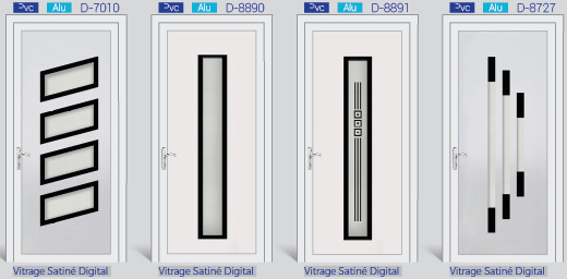 Porte d'entrée sur mesure pvc  sur millau pas cher