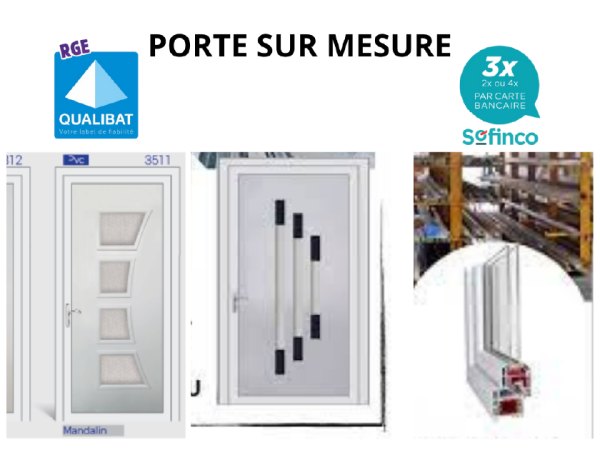 Porte d'entrée sur mesure pvc  sur sartrouville