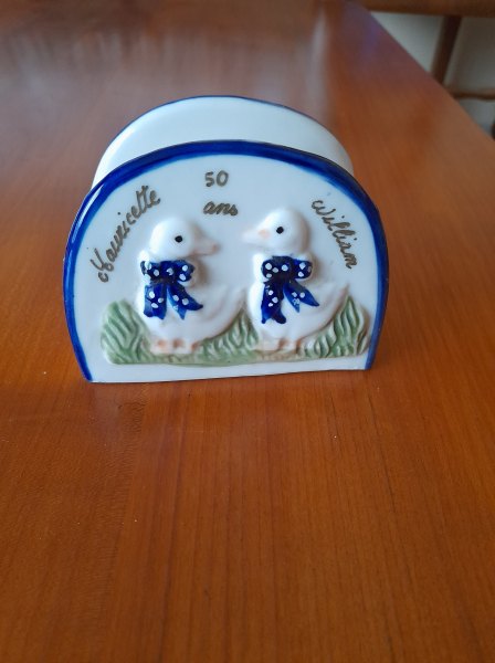 Porte &eacute;ponge c&eacute;ramique "mauricette william 50 ans