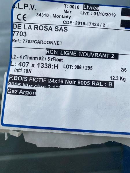 Vente Porte-fen&ecirc;tre bois double vitrage de la rosa