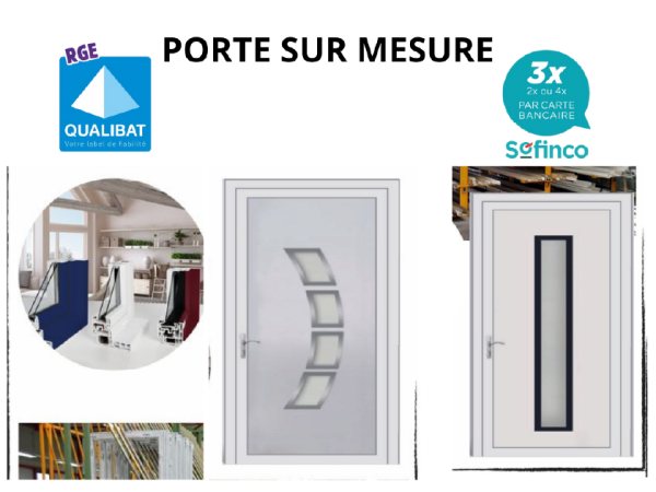 Porte  sur mesure en pvc disponible sur aubenas