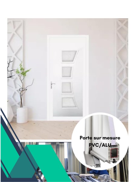 Porte  sur mesure en pvc disponible sur cluses