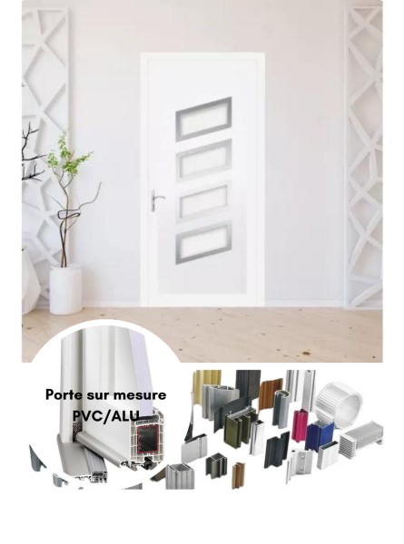 Porte sur mesure :  pvc/alu bricolage  | banc