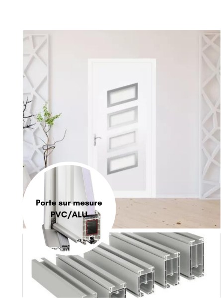 Porte sur mesure :  pvc/alu bricolage  | banne