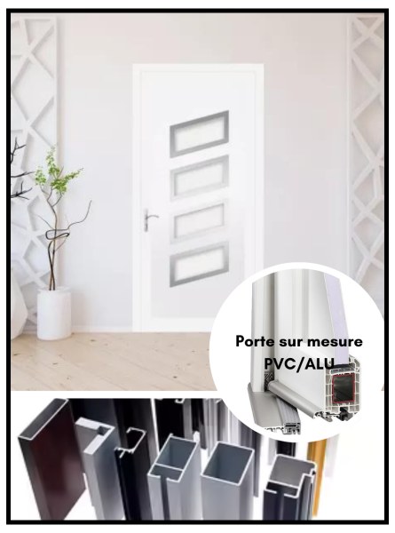 Vente Porte sur mesure :  pvc/alu bricolage  | banne