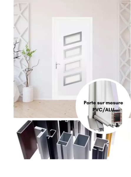 Porte sur mesure :  pvc/alu bricolage  | cabane