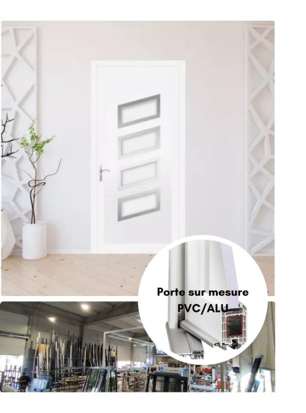 Porte sur mesure :  pvc/alu bricolage  | cabane pas cher