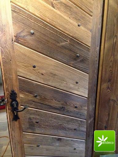 Porte  vieux bois pas cher