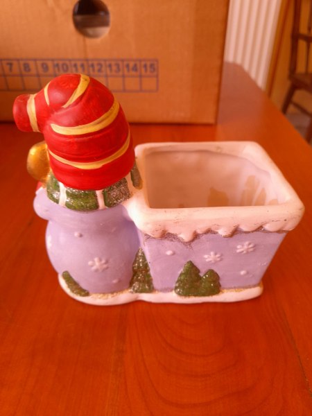 Vente Pot &agrave; plante en c&eacute;ramique -bonhomme de neige-