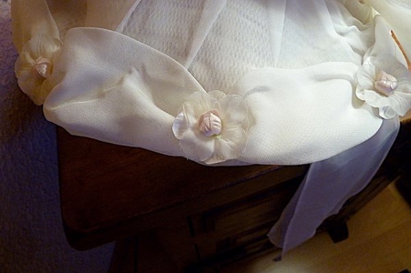 Vente Pour mariée, capeline et gants, vintage