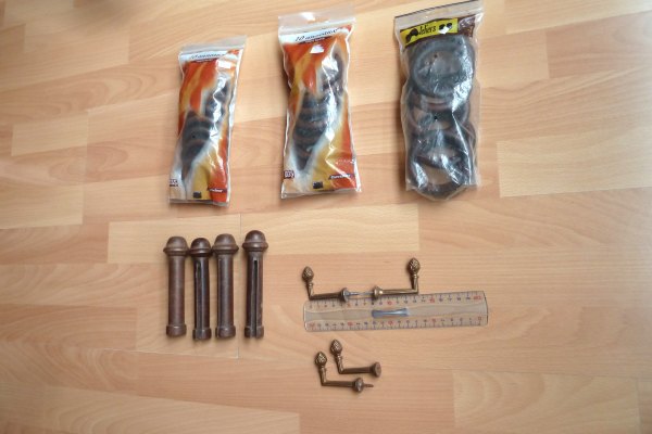 Pour rideaux : anneaux bois pour tringles 37 mm