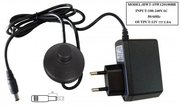 Power supply model:hwt-15w-120100br