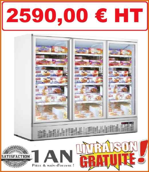 Prix ttc vitrine r&eacute;frig&eacute;r&eacute;e murale 3 portes livr&eacute;e