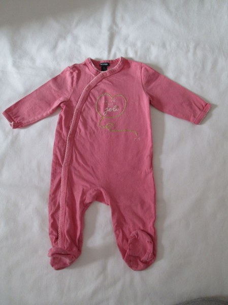 Pyjama rose motif doré