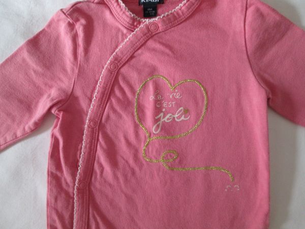 Vente Pyjama rose motif doré