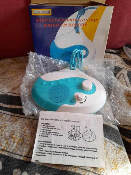 Radio fm de douche sans fil clip sonic