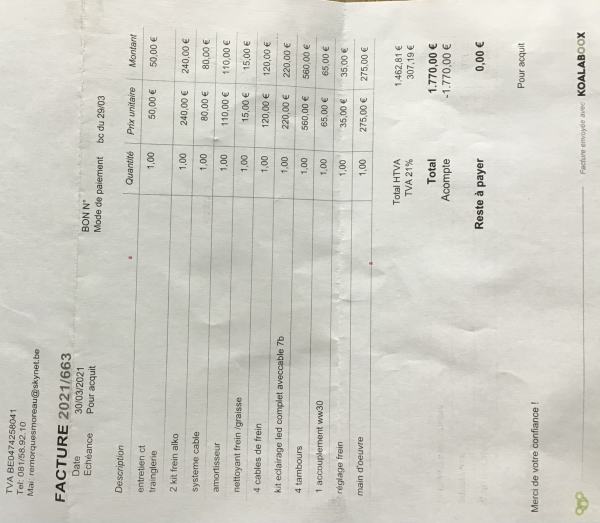 Vente Remorque 2 essieux bâchée