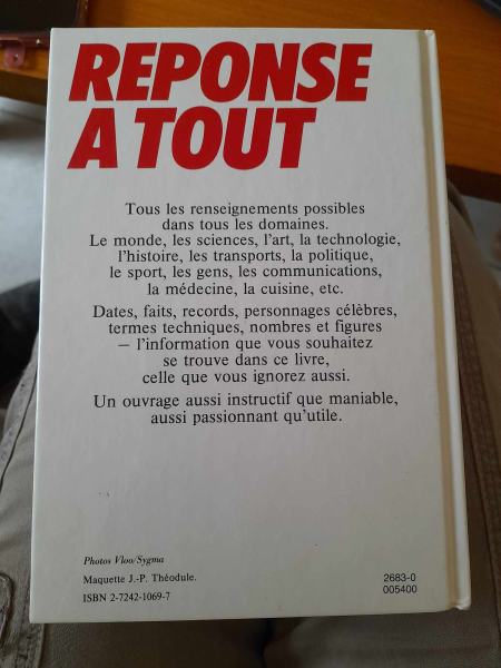 Vente R&eacute;ponse &agrave; tout edition : france loisirs