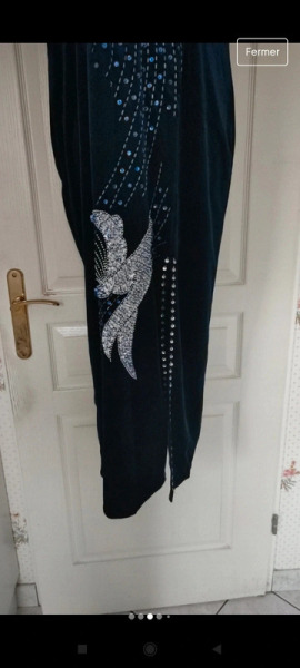 Robe en velours bleue marine taille xxl pas cher