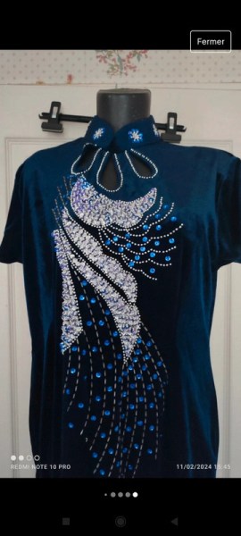 Annonce Robe en velours bleue marine taille xxl