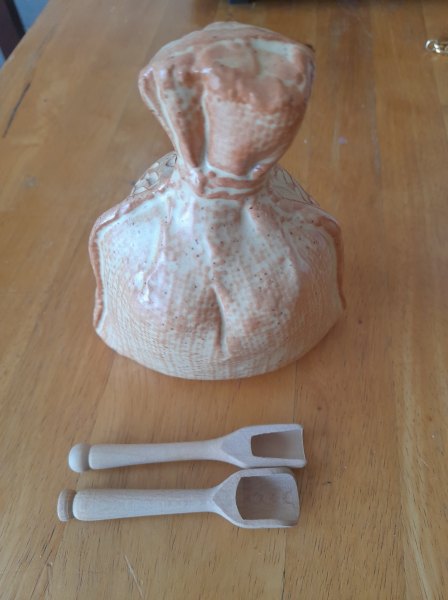 Vente Sac &agrave; sel -fleur de sel gr&egrave;s &eacute;maill&eacute; brun