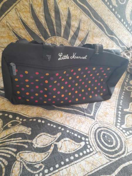 Sac de plage , sac cabas little marcel noir &agrave; pois