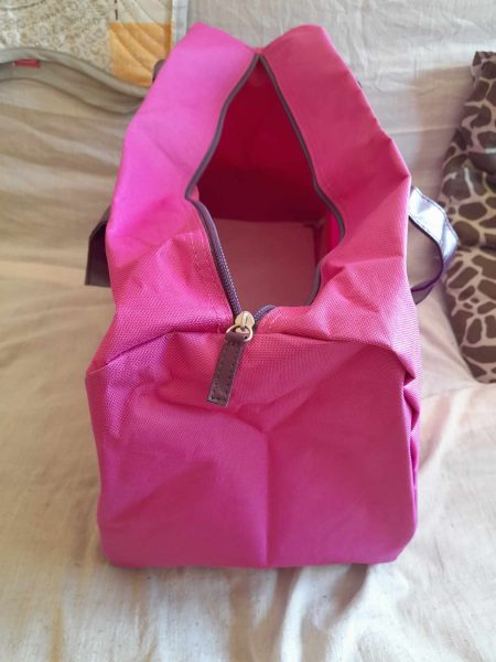 Vente Sac de plage , sac cabas rose , blanc &agrave; fleurs