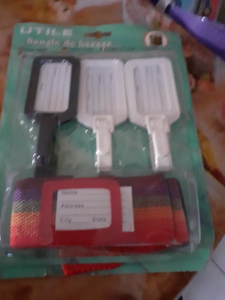 Sangle de bagage + 3 labels