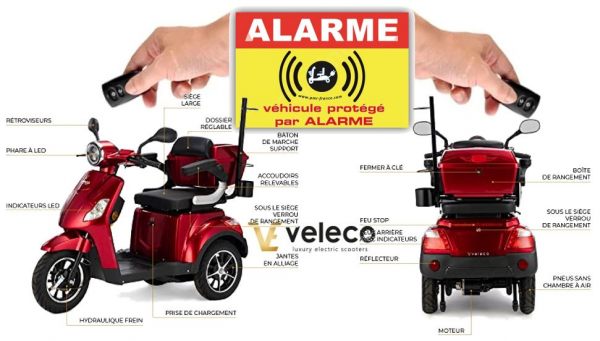 Vente Scooter &eacute;lectrique draco veleco moteur 800 w