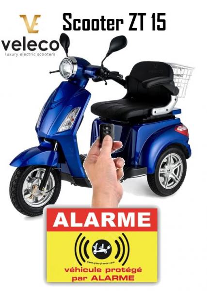 Scooter &eacute;lectrique zt15 veleco roues mobylette